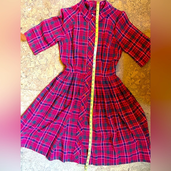 Vintage Plaid Dress - Picture 4 of 7